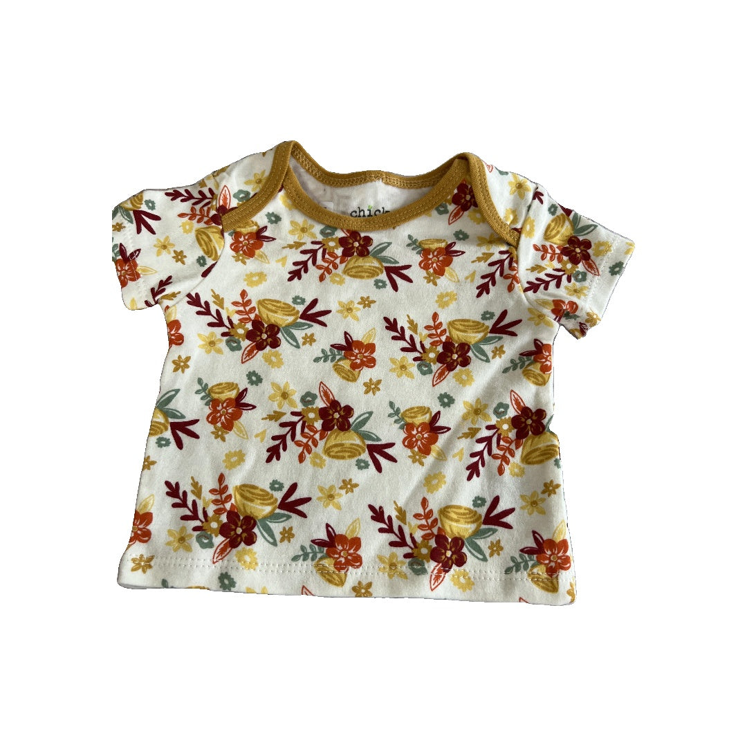 Chick Pea Girls Flowers | Gold T-Shirt Size: 0-3 months Flowers | Gold