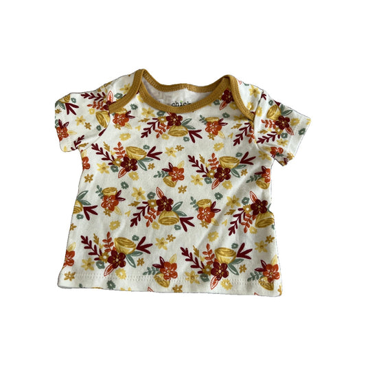 Chick Pea Girls Flowers | Gold T-Shirt Size: 0-3 months Flowers | Gold
