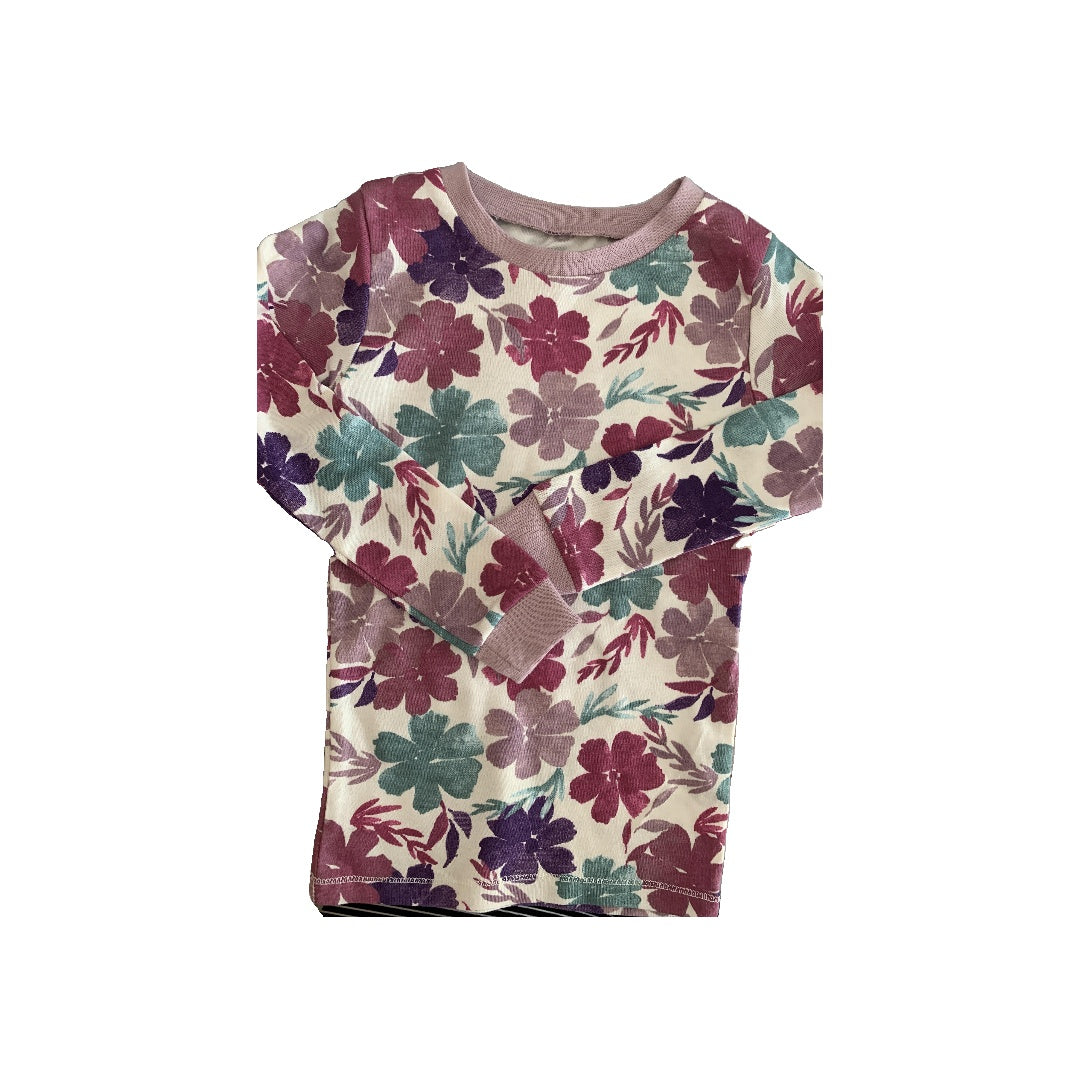 Burt's Bees Unisex Flowers | Lavender | Light Blue | pink Pajamas Size: 3T Flowers | Lavender | Light Blue | pink