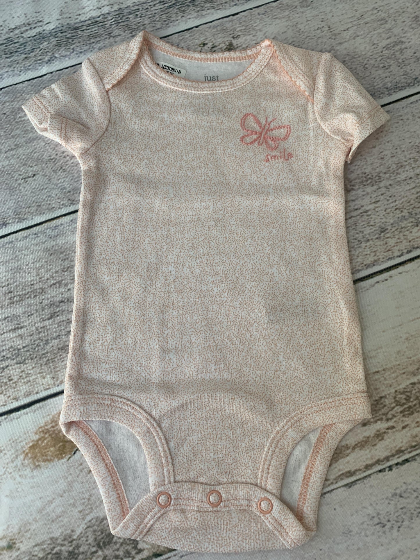 Just Born Girls Flowers | pink Onesie Size: 3 months Flowers | pink