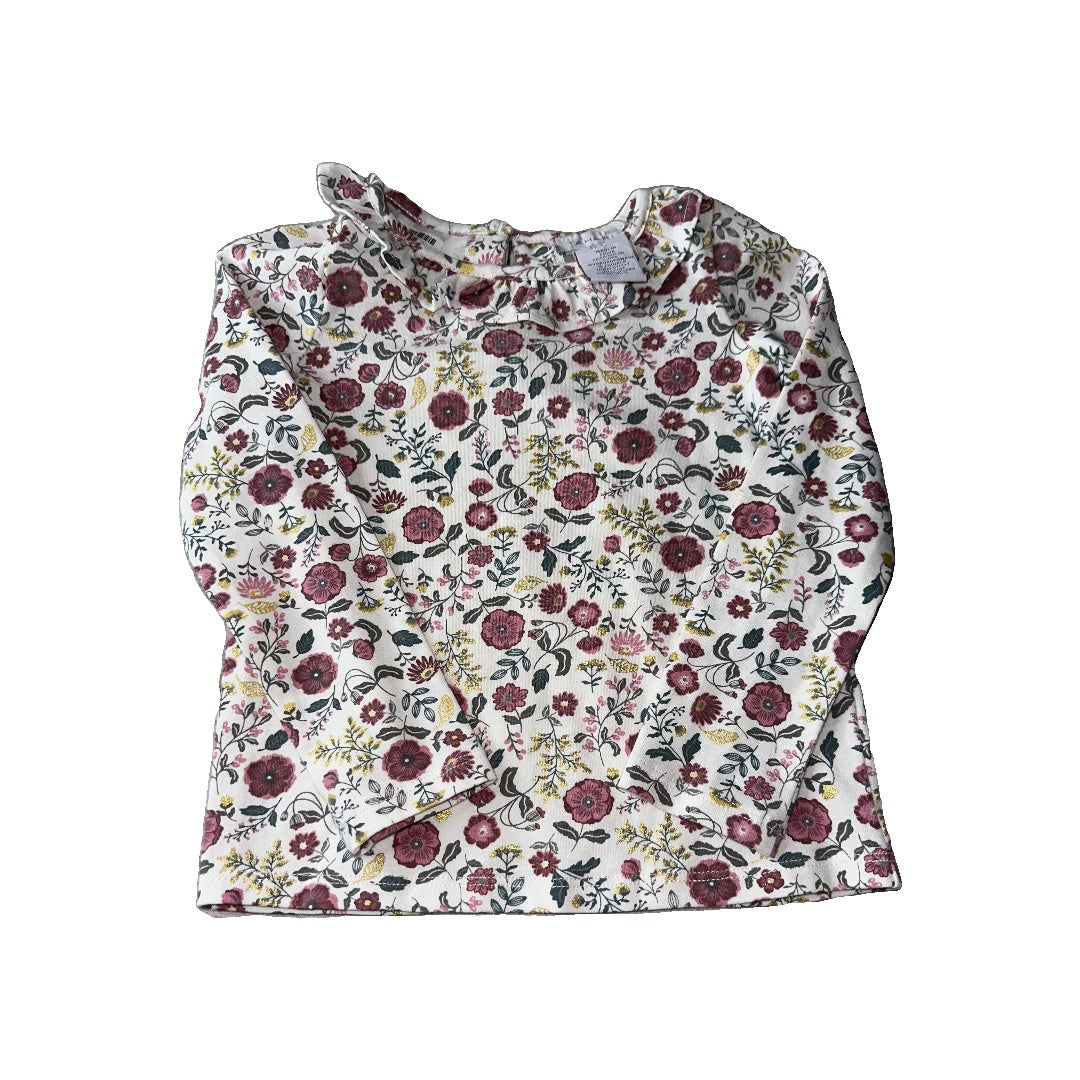 Tahari Girls Flowers Long Sleeve Shirt Size: 3T Flowers