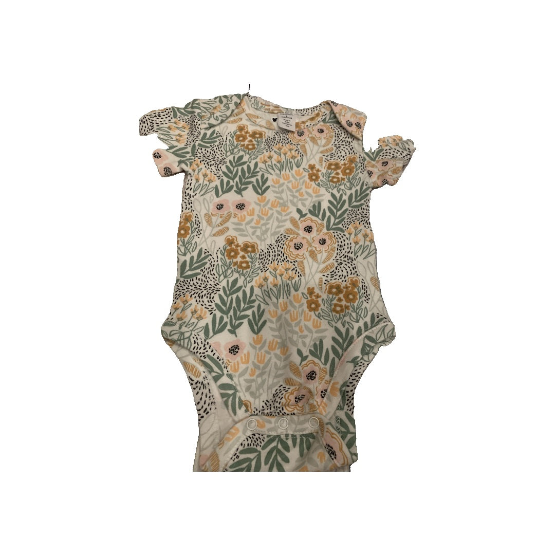 Nordstrom Girls Flowers Onesie Size: 9 months Flowers