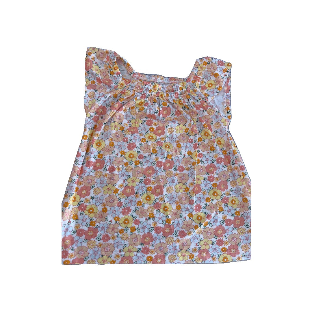 Carters Girls Flowers Shirt Size: 4T Flowers