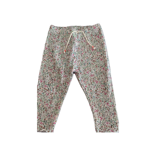 Zara Girls Flowers Pants Size: 9-12 Months Flowers