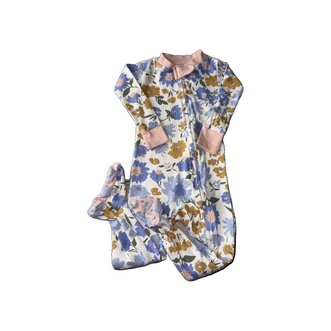 Honest co Girls Flowers Pajamas Size: 12 months Flowers
