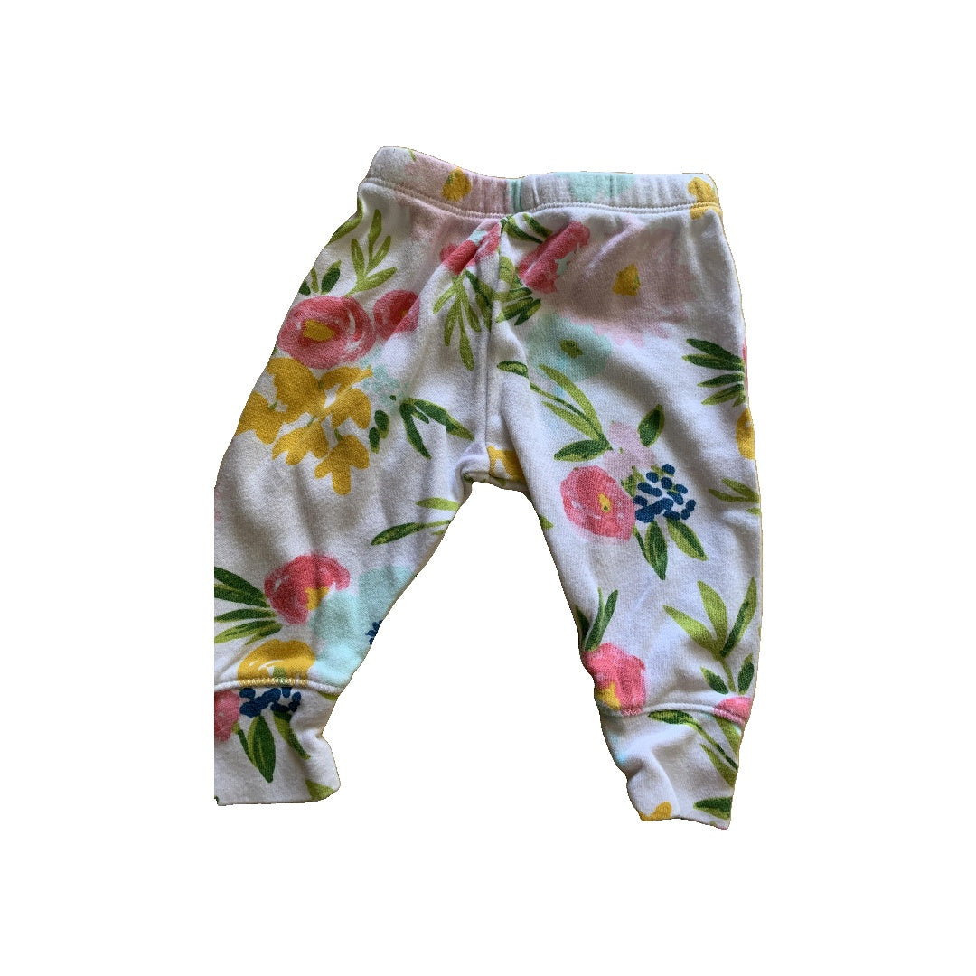 Girls Flowers Pants Size: 0-3 months Flowers