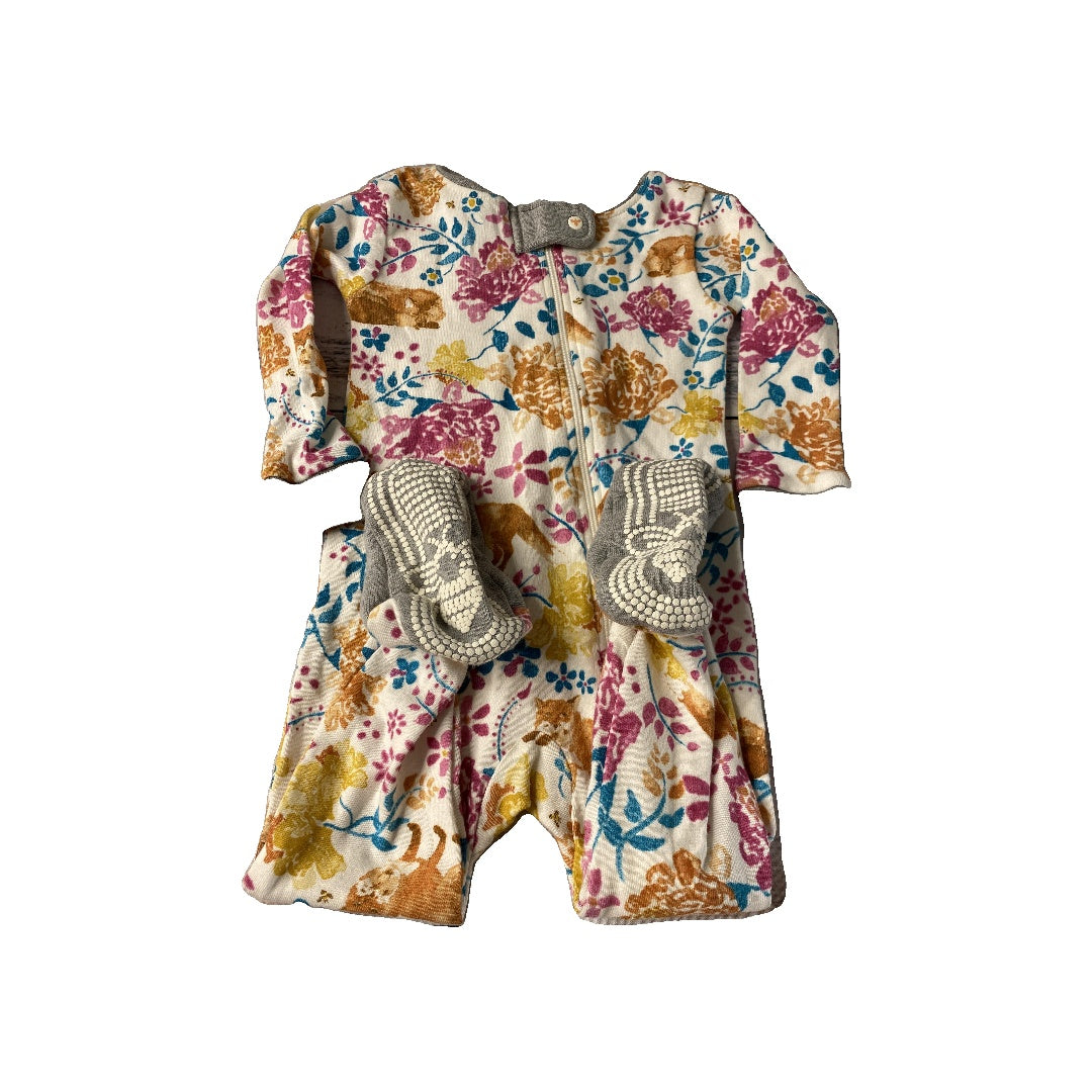 Burt's Bees Unisex Flowers Pajamas Size: 6-9 months Flowers
