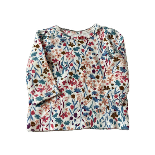 Carters Girls Flowers Long Sleeve Shirt Size: 3 months Flowers