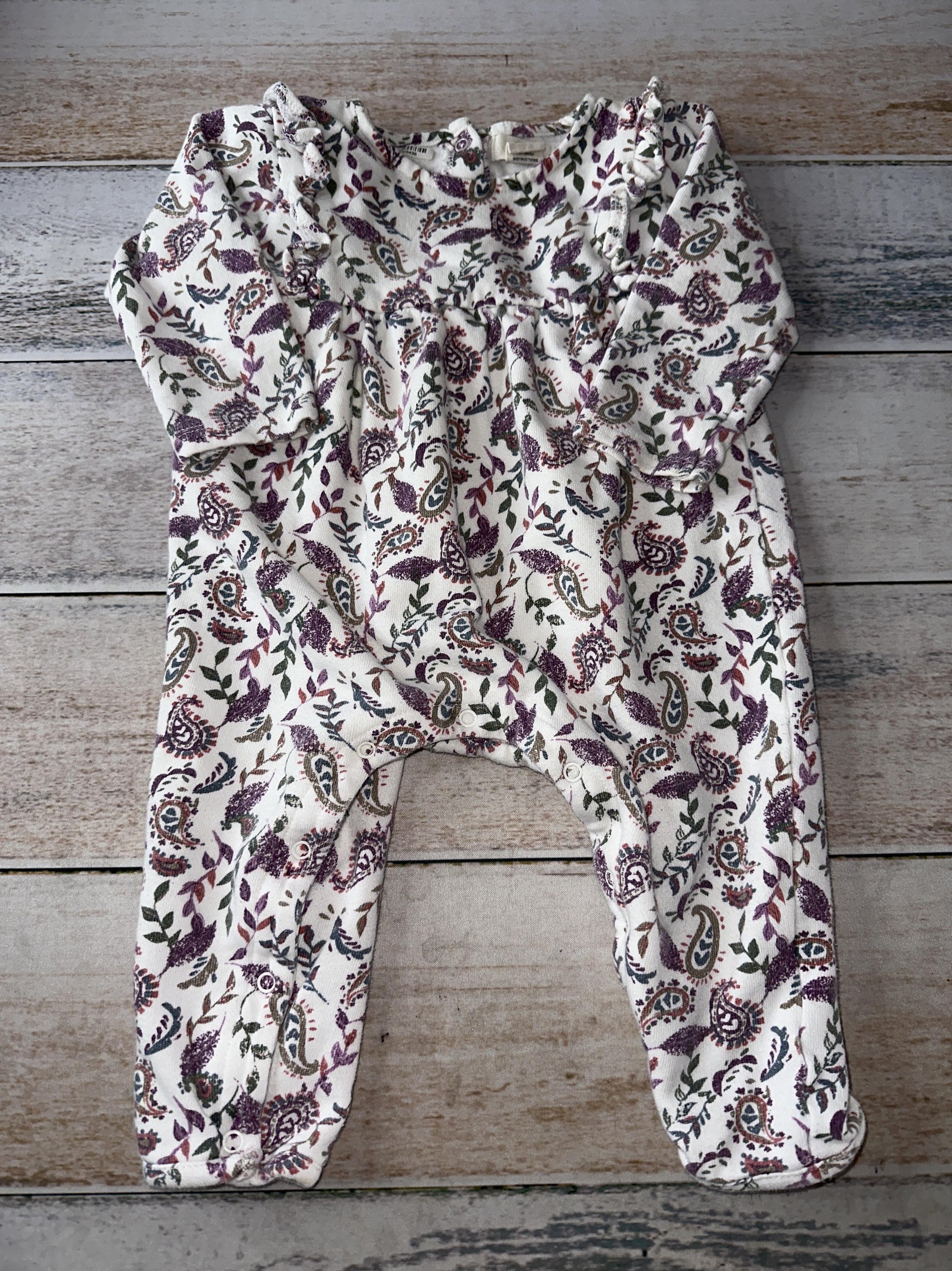 Peek Girls Flowers Long Sleeve Outfit Size: 6-12 months Flowers