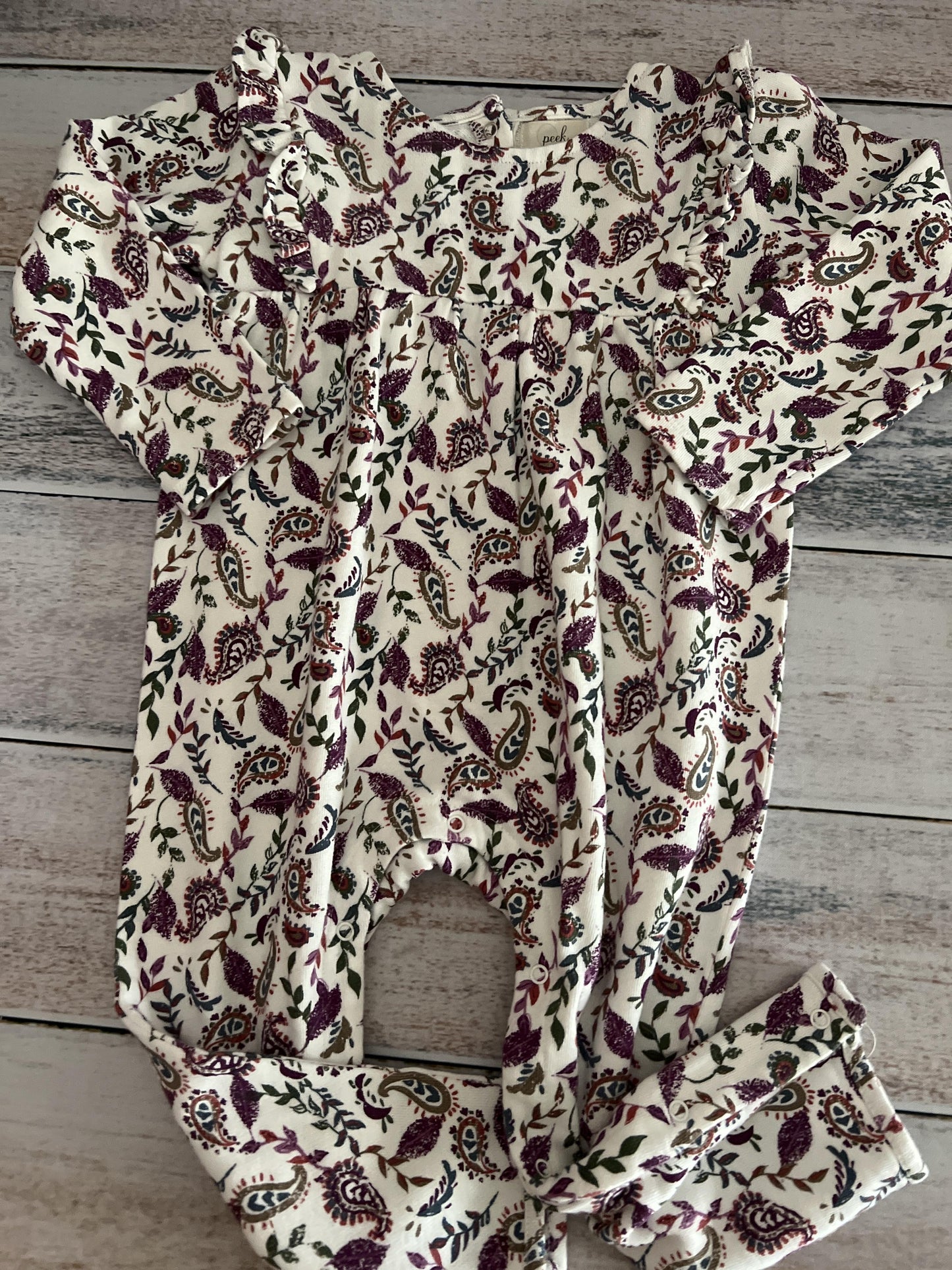 Peek Girls Flowers Long Sleeve Outfit Size: 18-24 months Flowers