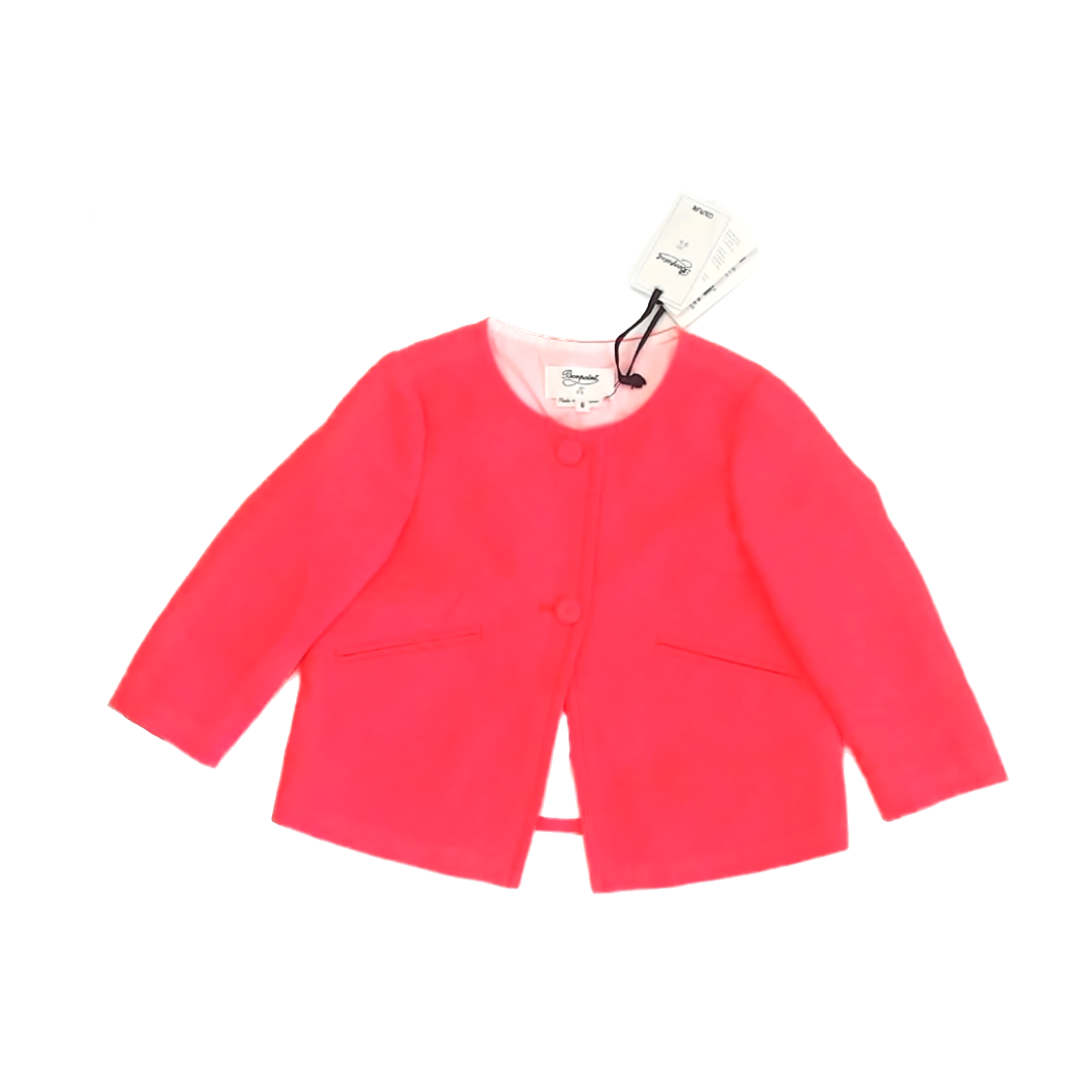 Bonpoint Girls Fluorescent Pink Jacket Size: 8 Years Fluorescent Pink