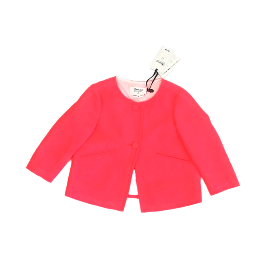 Bonpoint Girls Fluorescent Pink Jacket Size: 8 Years Fluorescent Pink