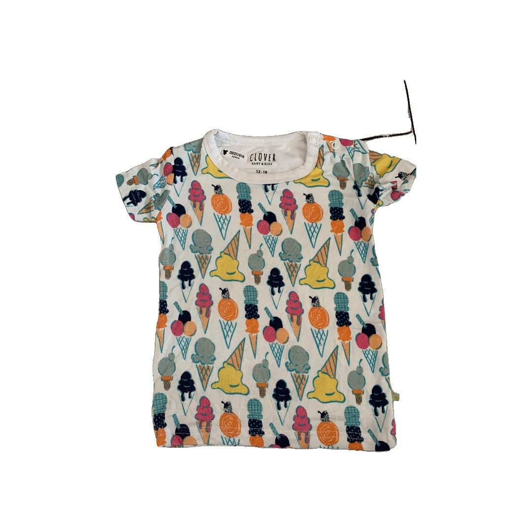 Clover Baby & Kids Girls Food Pajamas Size: 12-18 months Food