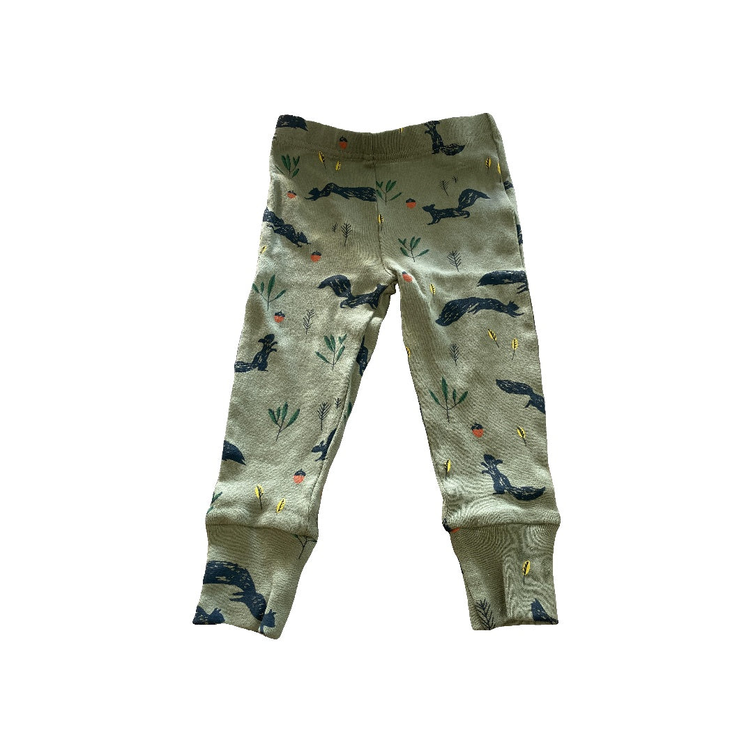 Oliver & Rain Unisex Forest Green | animals Pants Size: 18 months Forest Green | animals