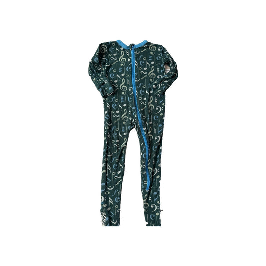 KicKee Pants Unisex Forest Green | Light Blue Pajamas Size: 9-12 Months Forest Green | Light Blue