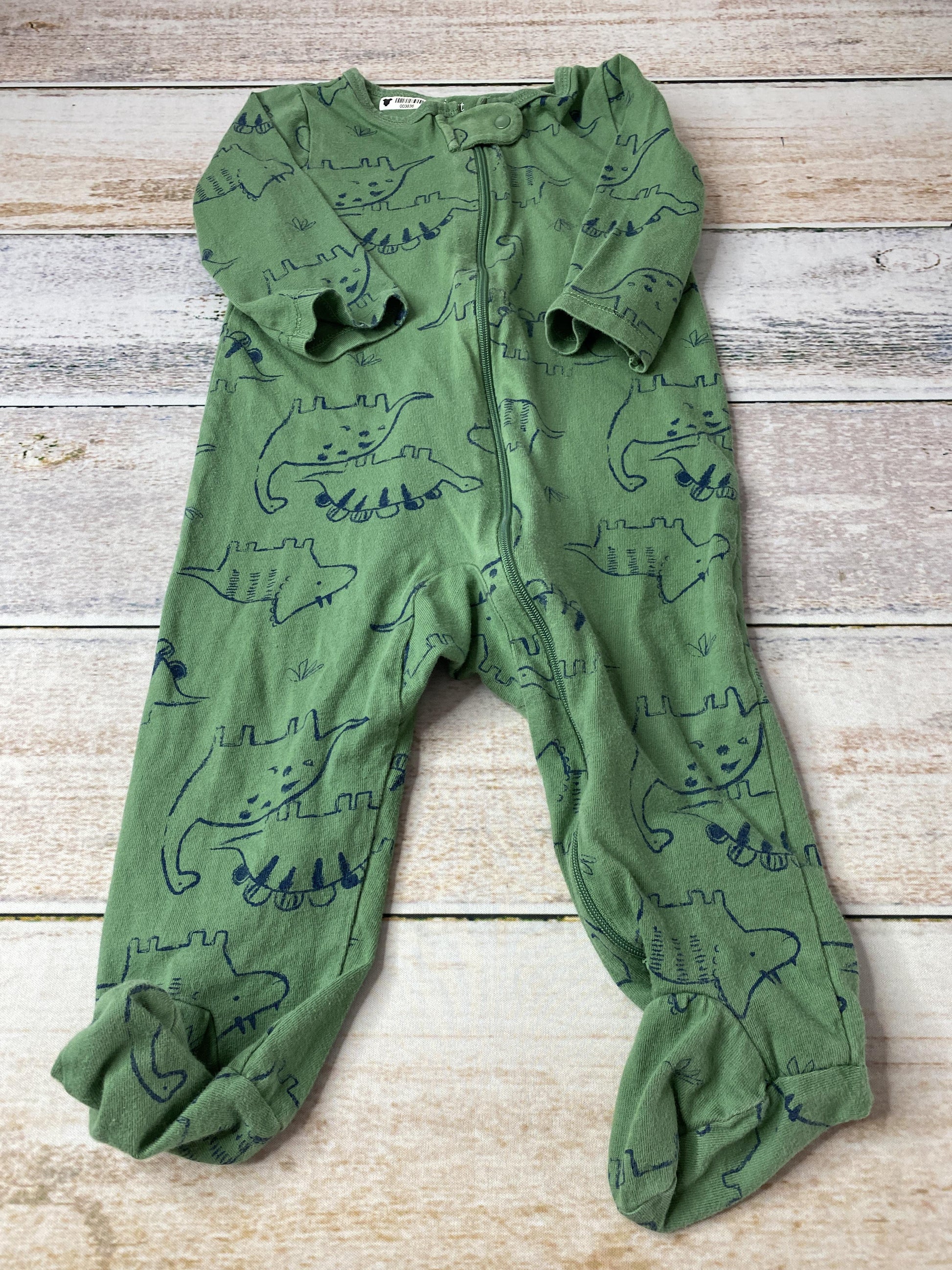 Carters Boys Forest Green | Navy Blue | Dinosaur Pajamas Size: 9 months Forest Green | Navy Blue | Dinosaur