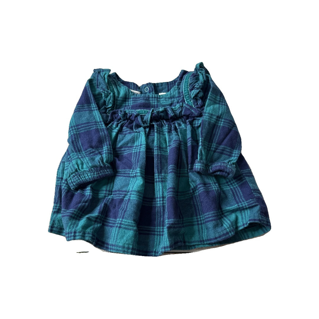 Cat & Jack Girls Forest Green | Navy Blue Dress Size: 3 months Forest Green | Navy Blue