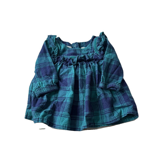 Cat & Jack Girls Forest Green | Navy Blue Dress Size: 3 months Forest Green | Navy Blue
