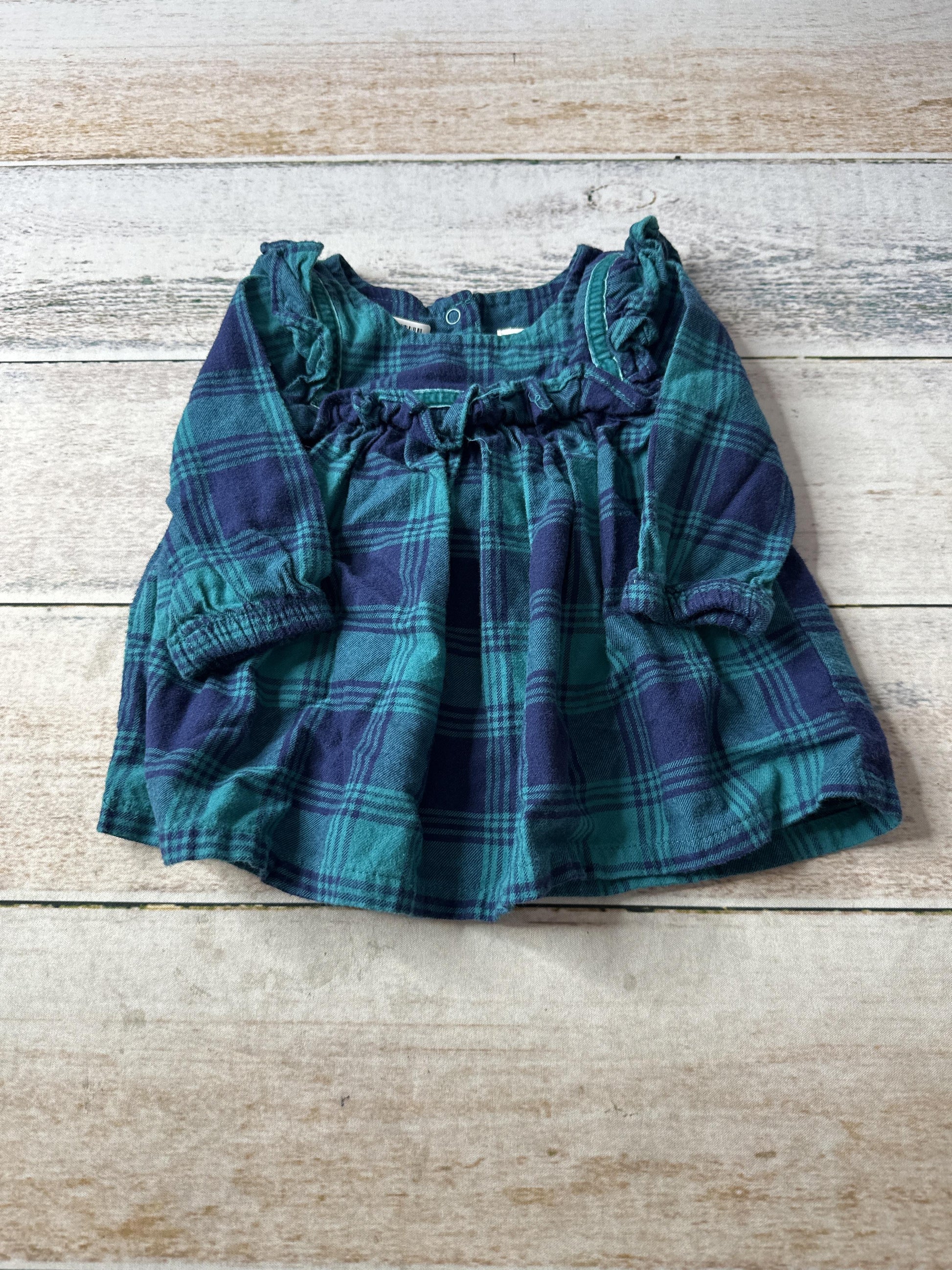 Cat & Jack Girls Forest Green | Navy Blue Dress Size: 3 months Forest Green | Navy Blue