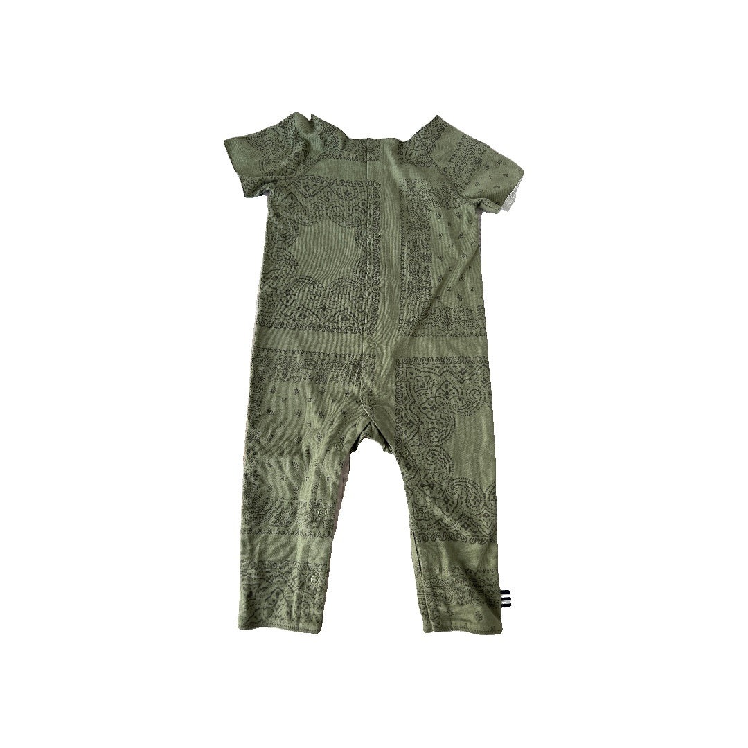 Splendid Boys Forest Green | Paisley Romper Size: 6-9 months Forest Green | Paisley