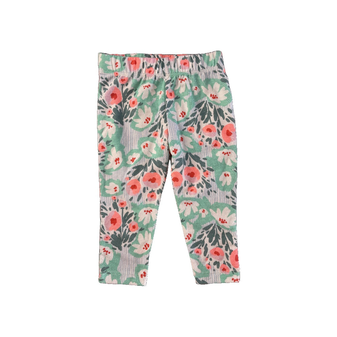 Cat & Jack Girls Forest Green | pink | White Pants Size: 3-6 months Forest Green | pink | White