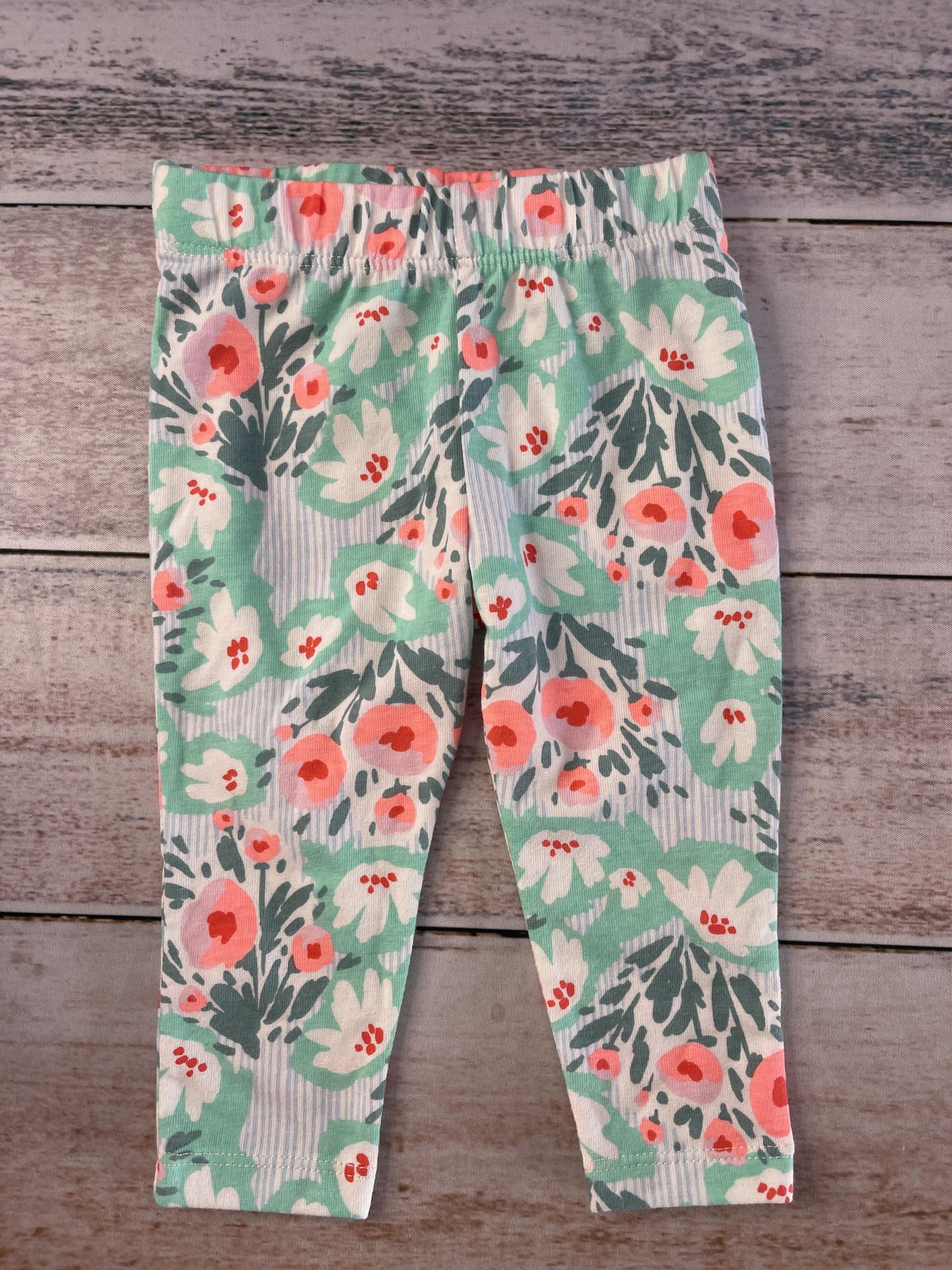 Cat & Jack Girls Forest Green | pink | White Pants Size: 3-6 months Forest Green | pink | White