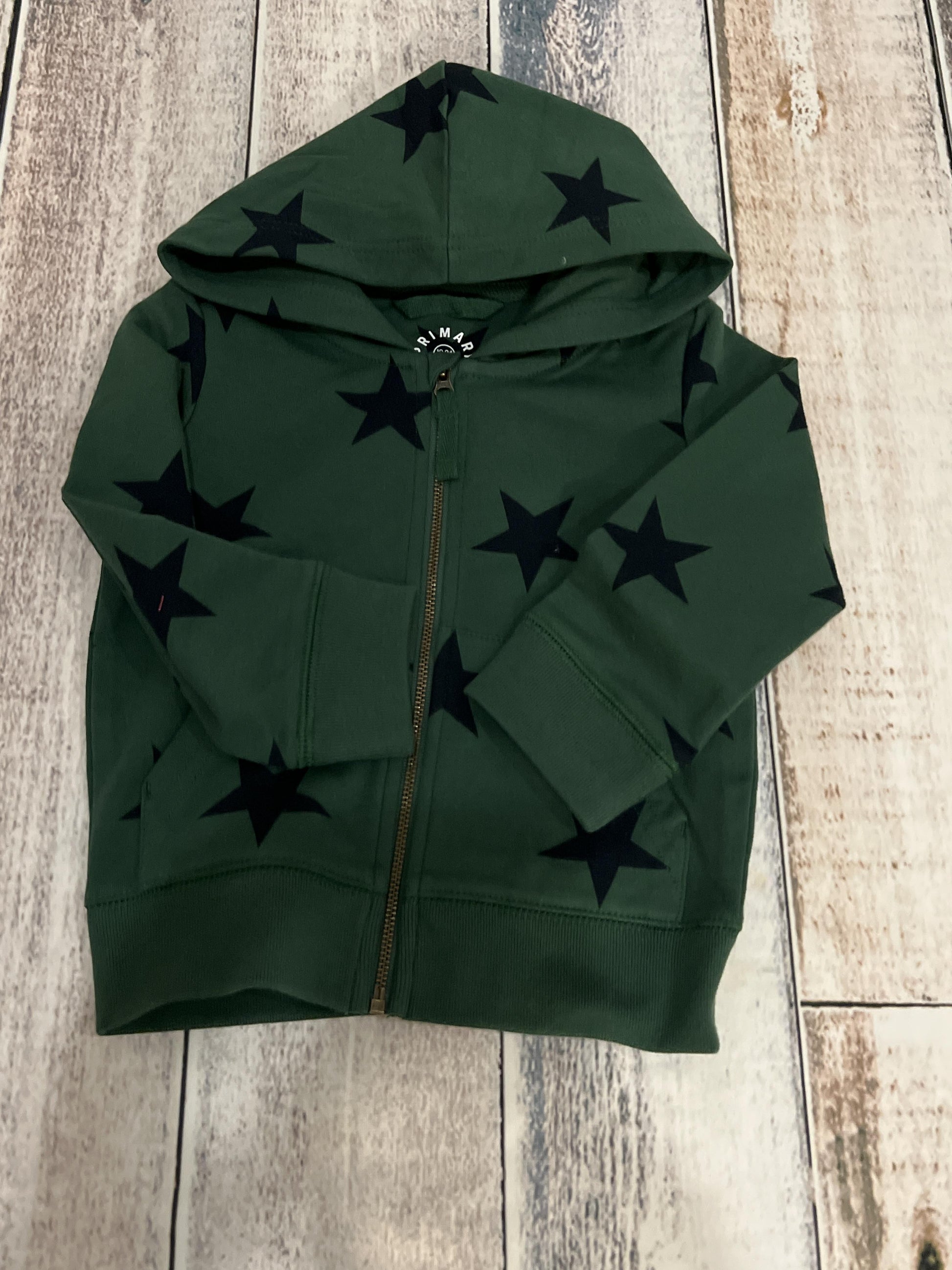 Primary Unisex Forest Green | Stars | Navy Blue Hoodie Size: 18-24 months Forest Green | Stars | Navy Blue