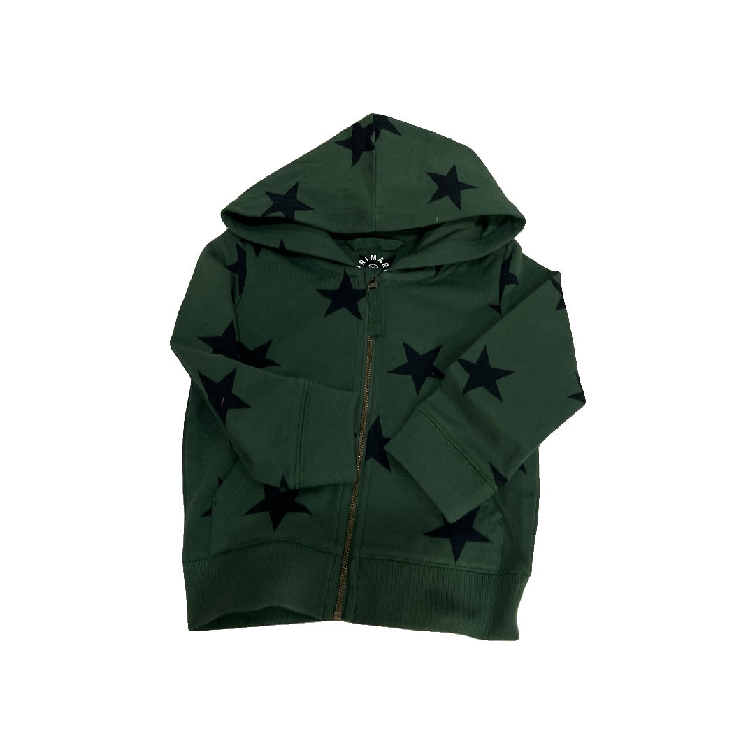 Primary Unisex Forest Green | Stars | Navy Blue Hoodie Size: 18-24 months Forest Green | Stars | Navy Blue