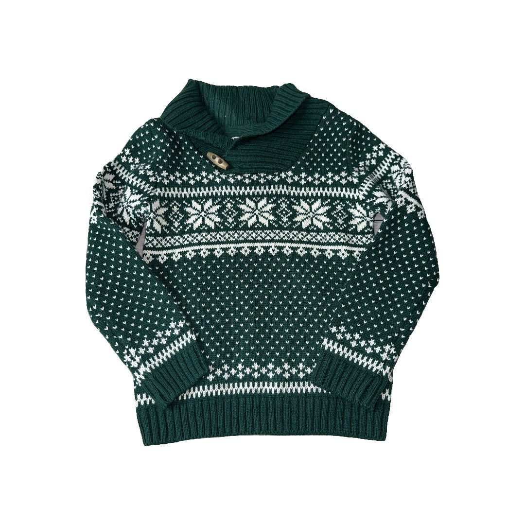 Tahari Unisex Forest Green | White | Holiday Sweater Size: 2T Forest Green | White | Holiday