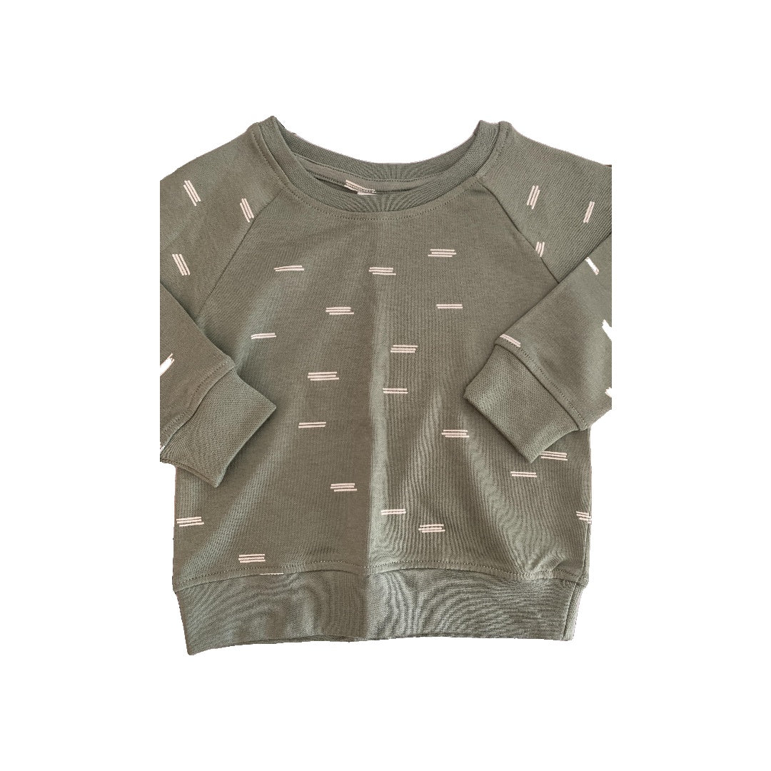 Colored Organics Boys Forest Green | White | Pattern Sweater Size: 12-18 months Forest Green | White | Pattern