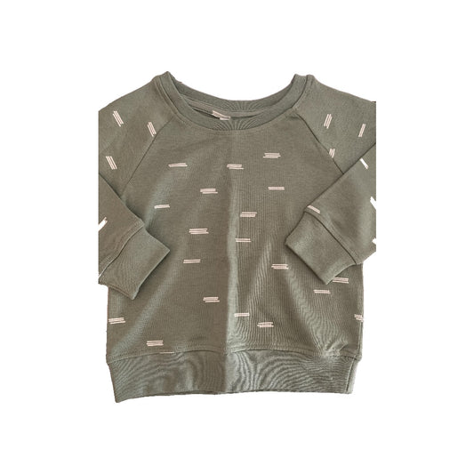 Colored Organics Boys Forest Green | White | Pattern Sweater Size: 12-18 months Forest Green | White | Pattern