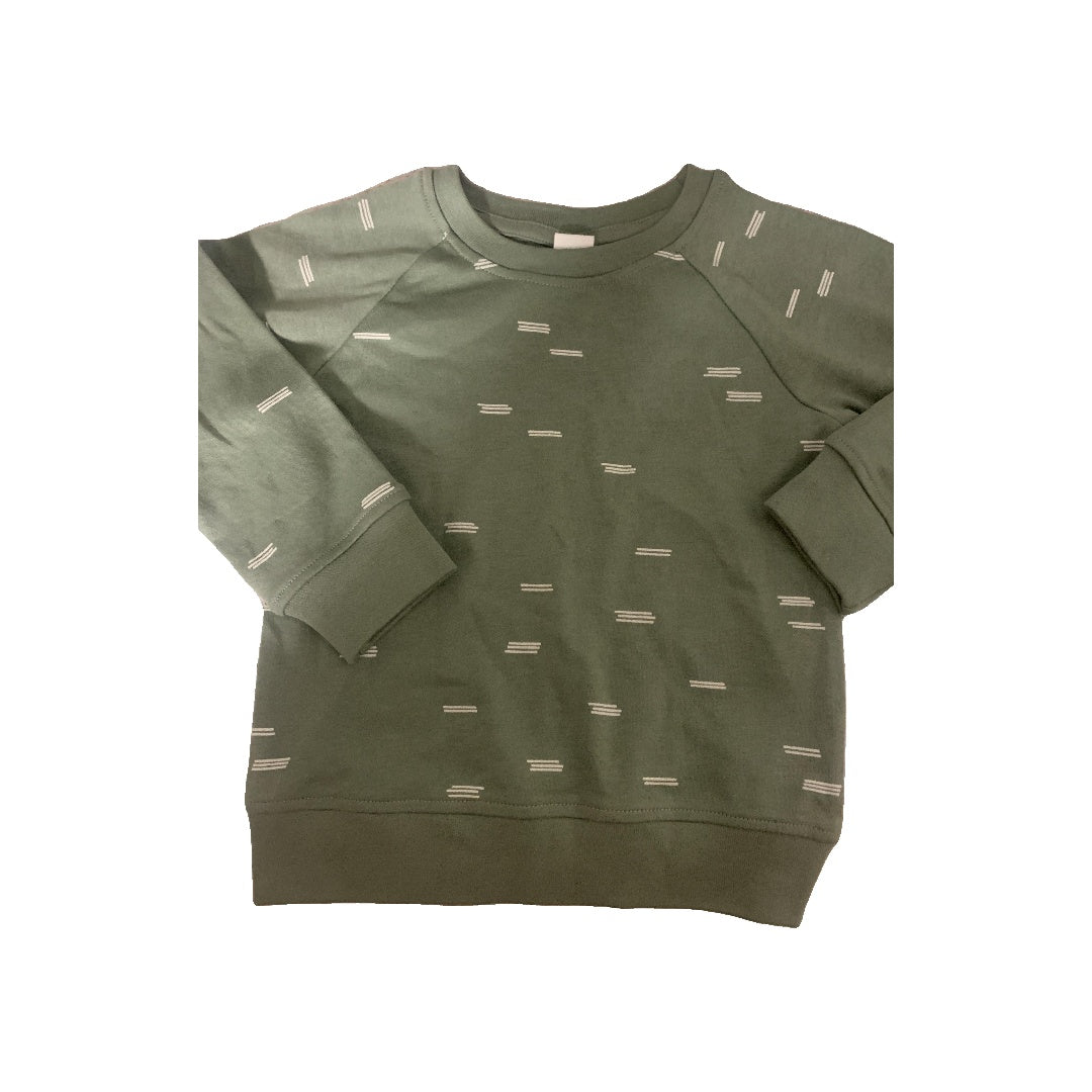 Colored Organics Boys Forest Green | White | Pattern Sweater Size: 18-24 months Forest Green | White | Pattern