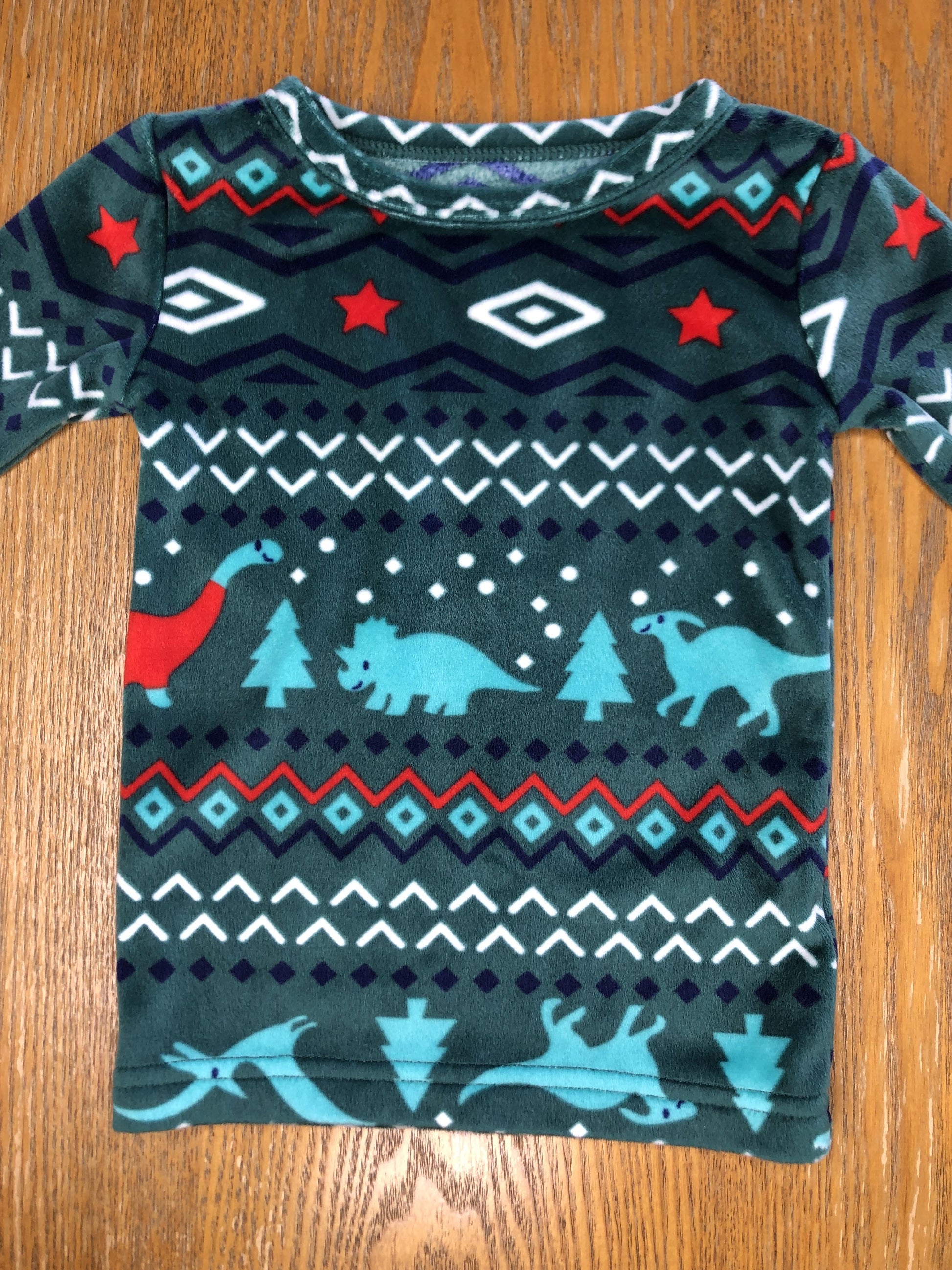 Cat & Jack Unisex Forest Green | White | Red Pajamas Size: 12 months Forest Green | White | Red