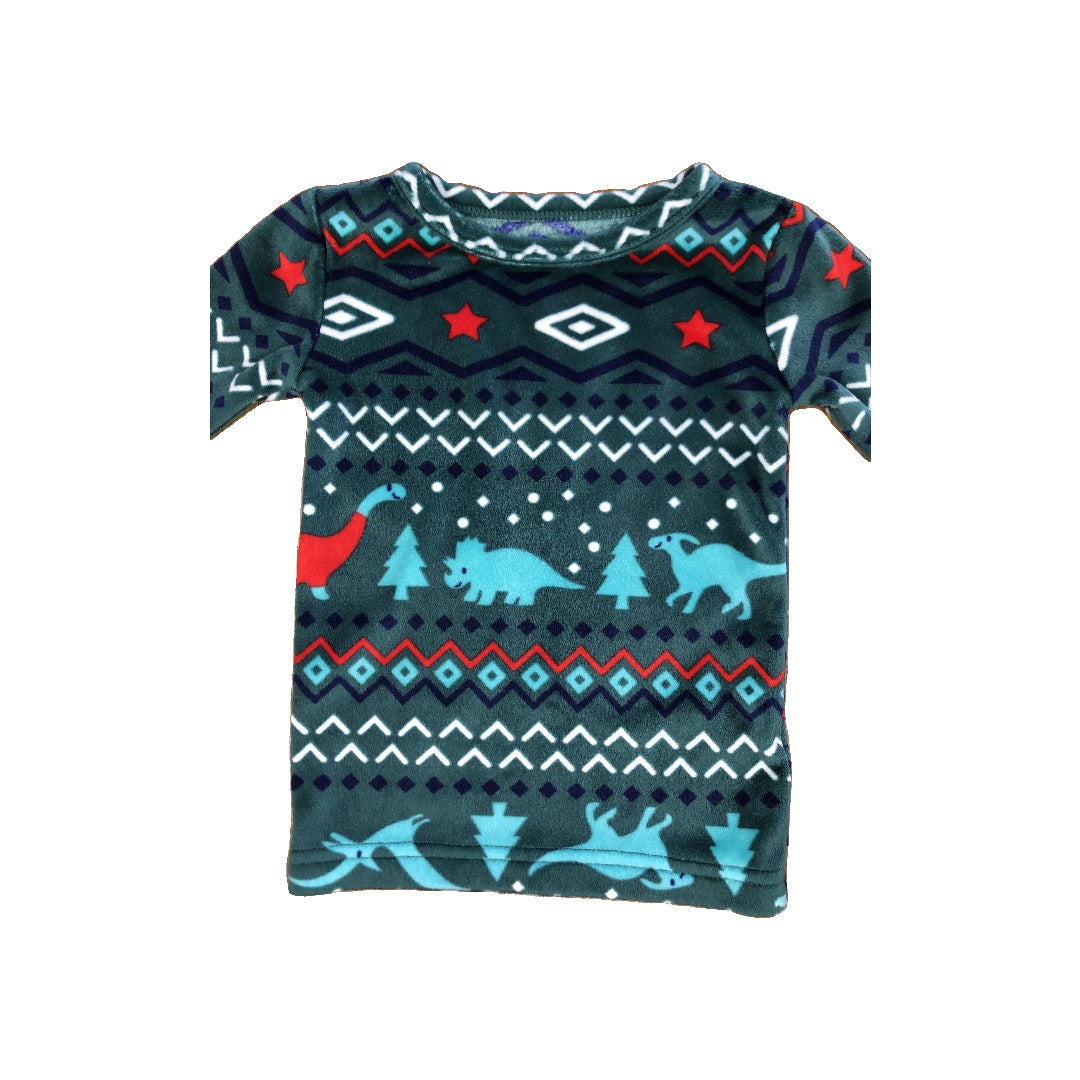 Cat & Jack Unisex Forest Green | White | Red Pajamas Size: 12 months Forest Green | White | Red