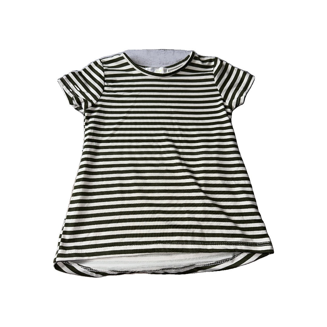 BKind Girls Forest Green | White | Stripe T-Shirt Size: 4T Forest Green | White | Stripe