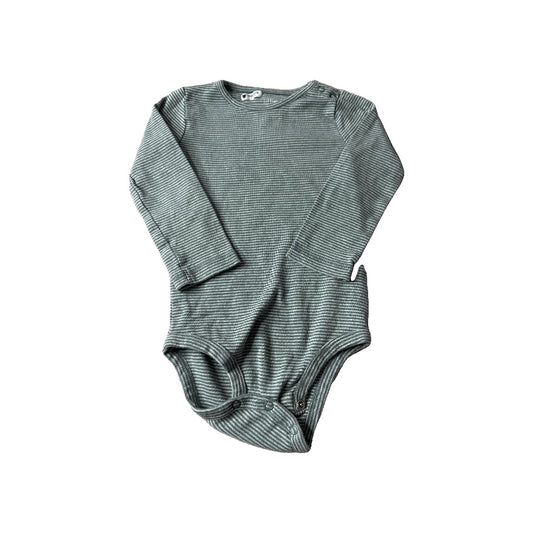 Little Planet Boys Forest Green | White | Stripe Onesie Size: 24 months Forest Green | White | Stripe