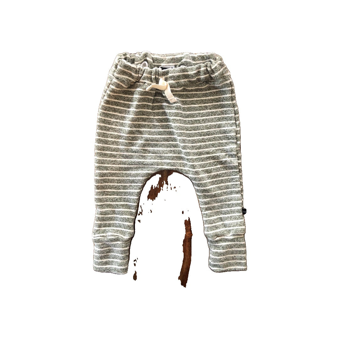 BabySprouts co Girls Forest Green | White | Striped Pants Size: 12-18 months Forest Green | White | Striped