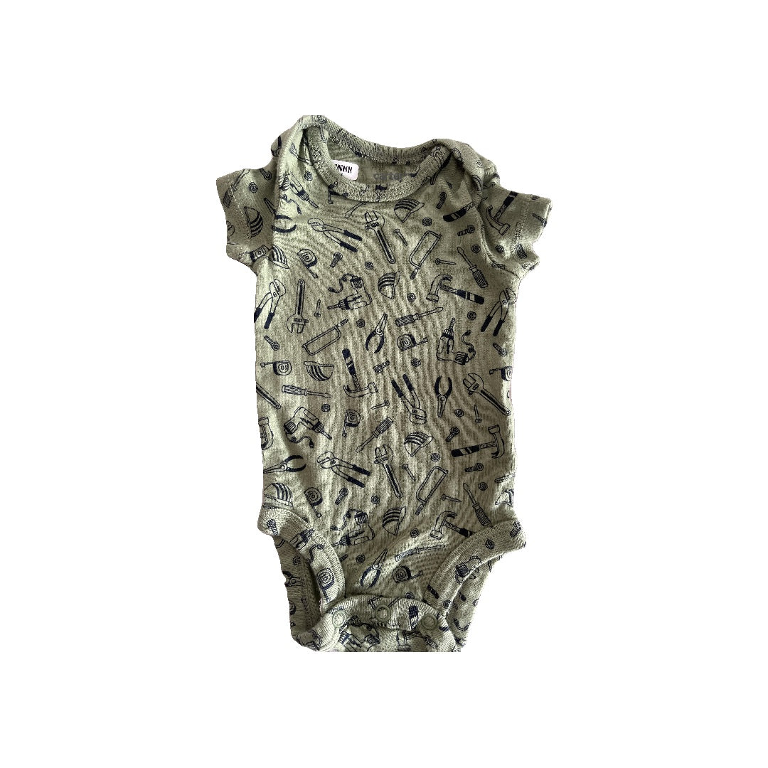 Carters Boys Forest Green Onesie Size: Newborn Forest Green