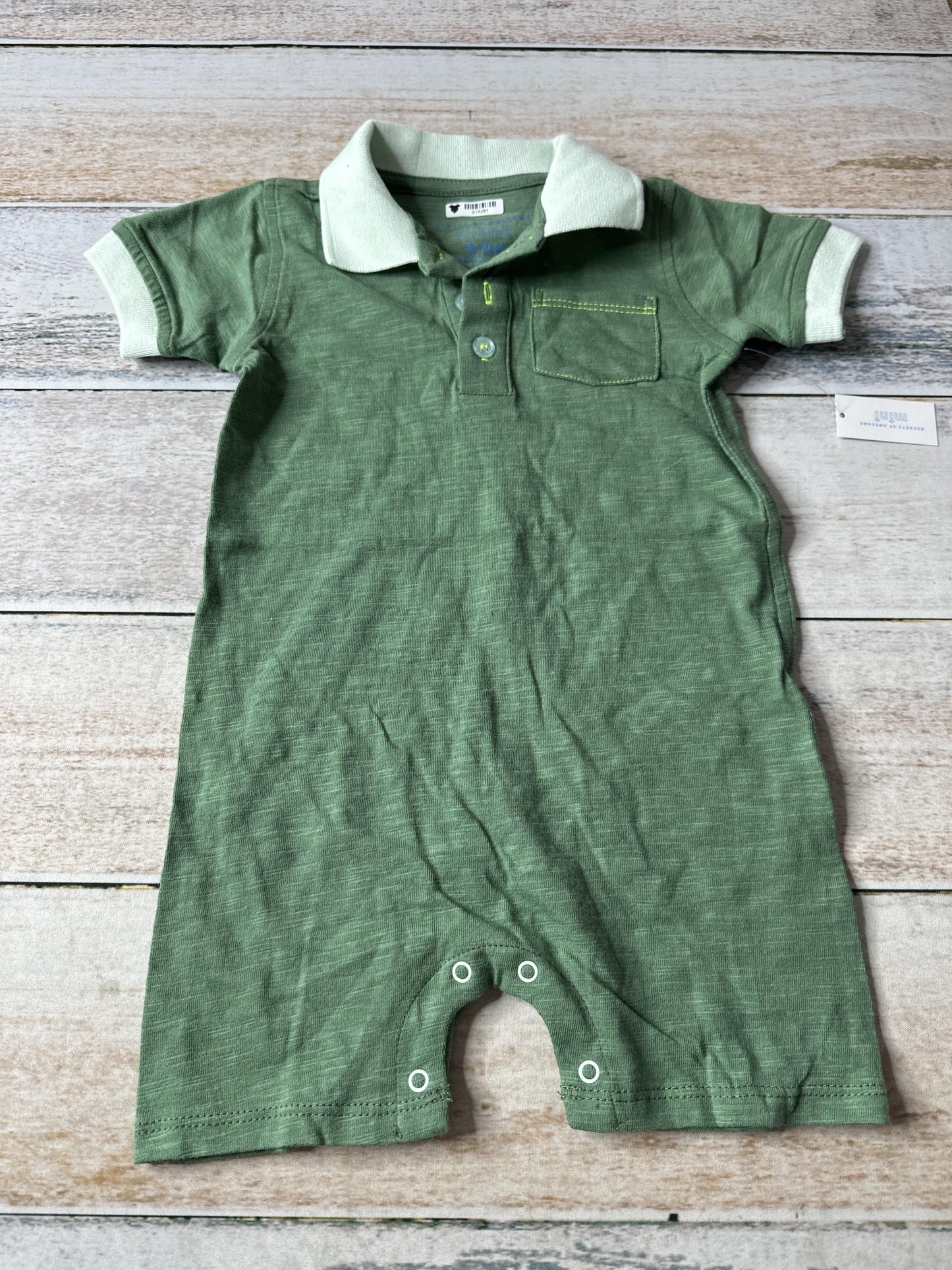 Rockets of Awesome Boys Forest Green Romper Size: 18-24 months Forest Green