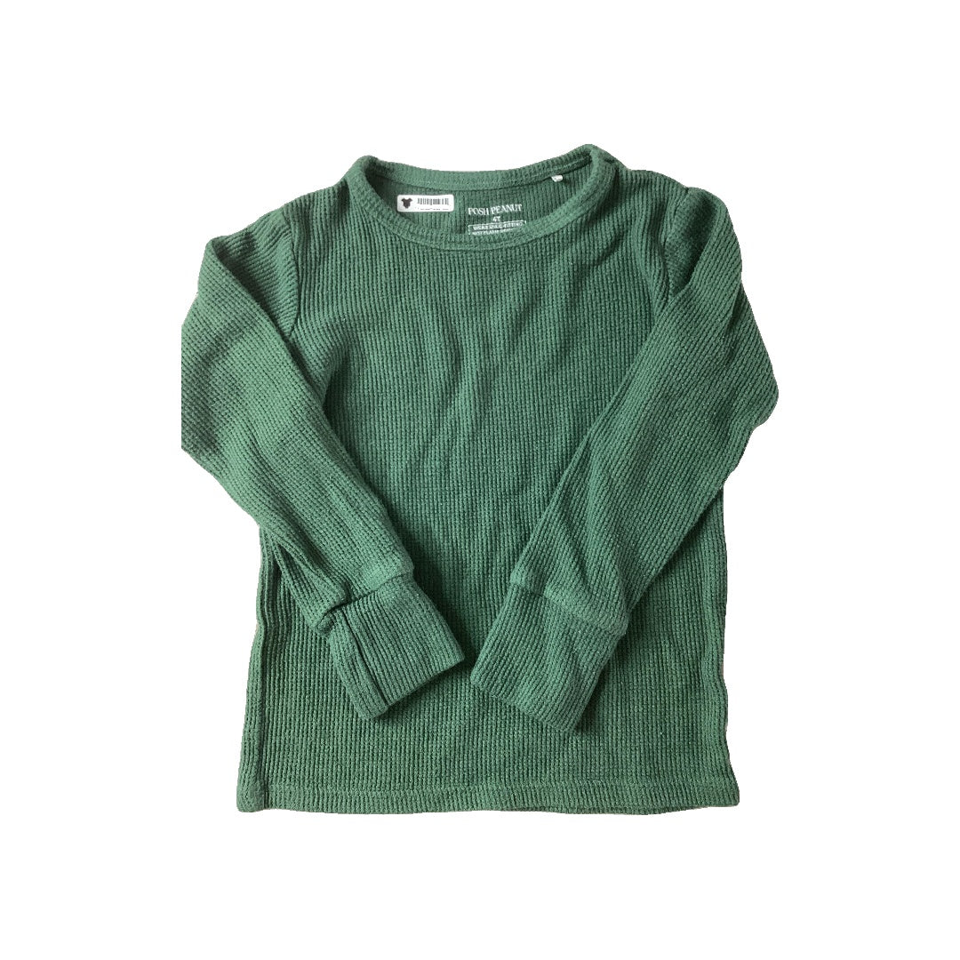 Posh Peanut Unisex Forest Green Button Down Short Sleeve Size: 4T Forest Green