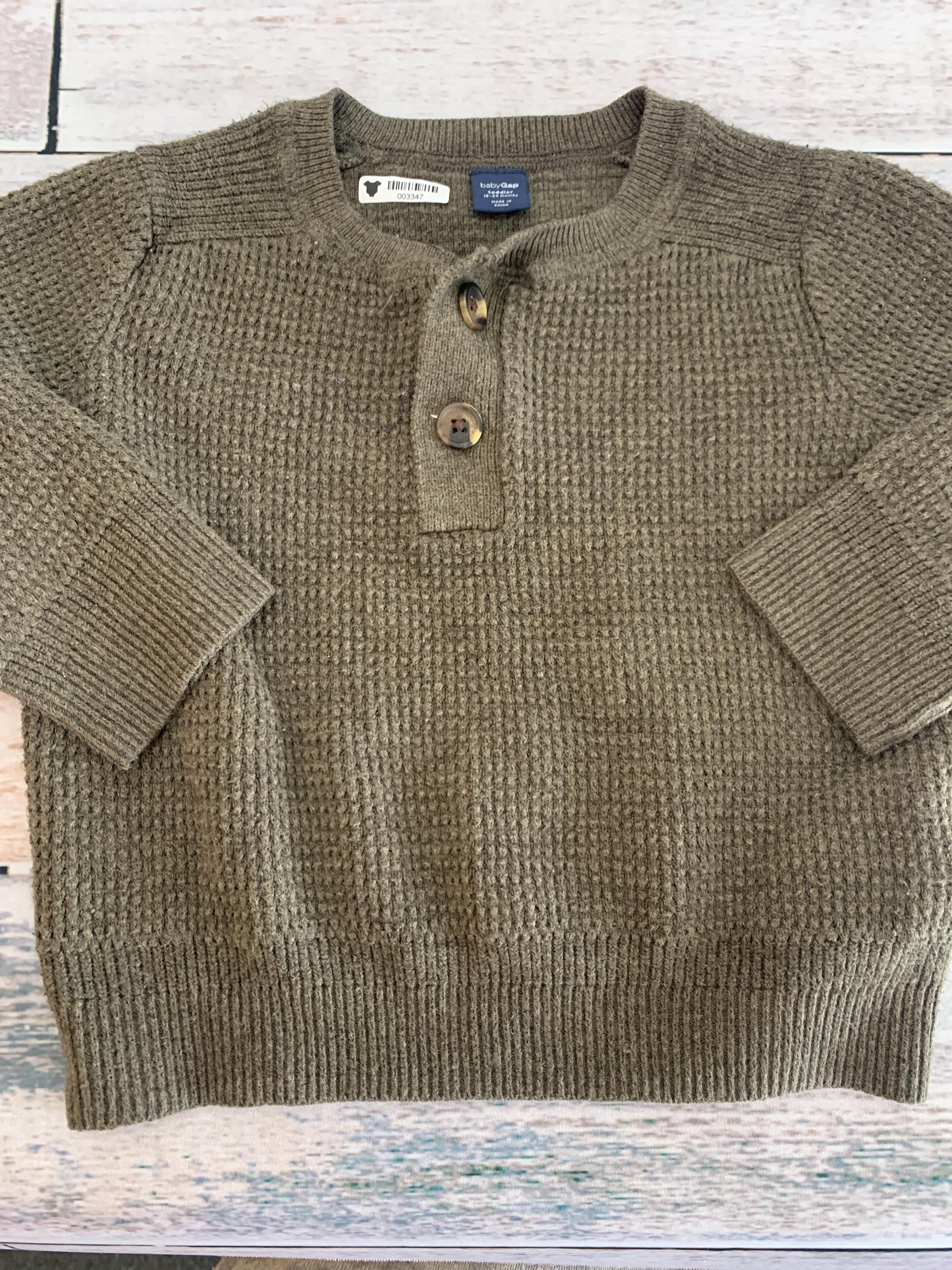 Boys Forest Green Long Sleeve Shirt Size: 18-24 months Forest Green