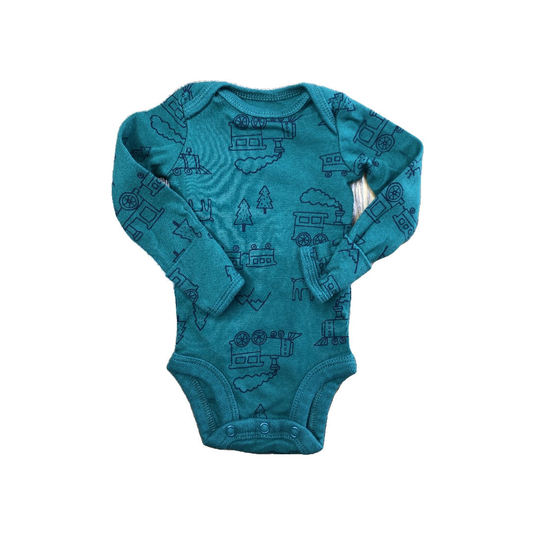 Carters Unisex Forest Green Onesie Size: Newborn Forest Green