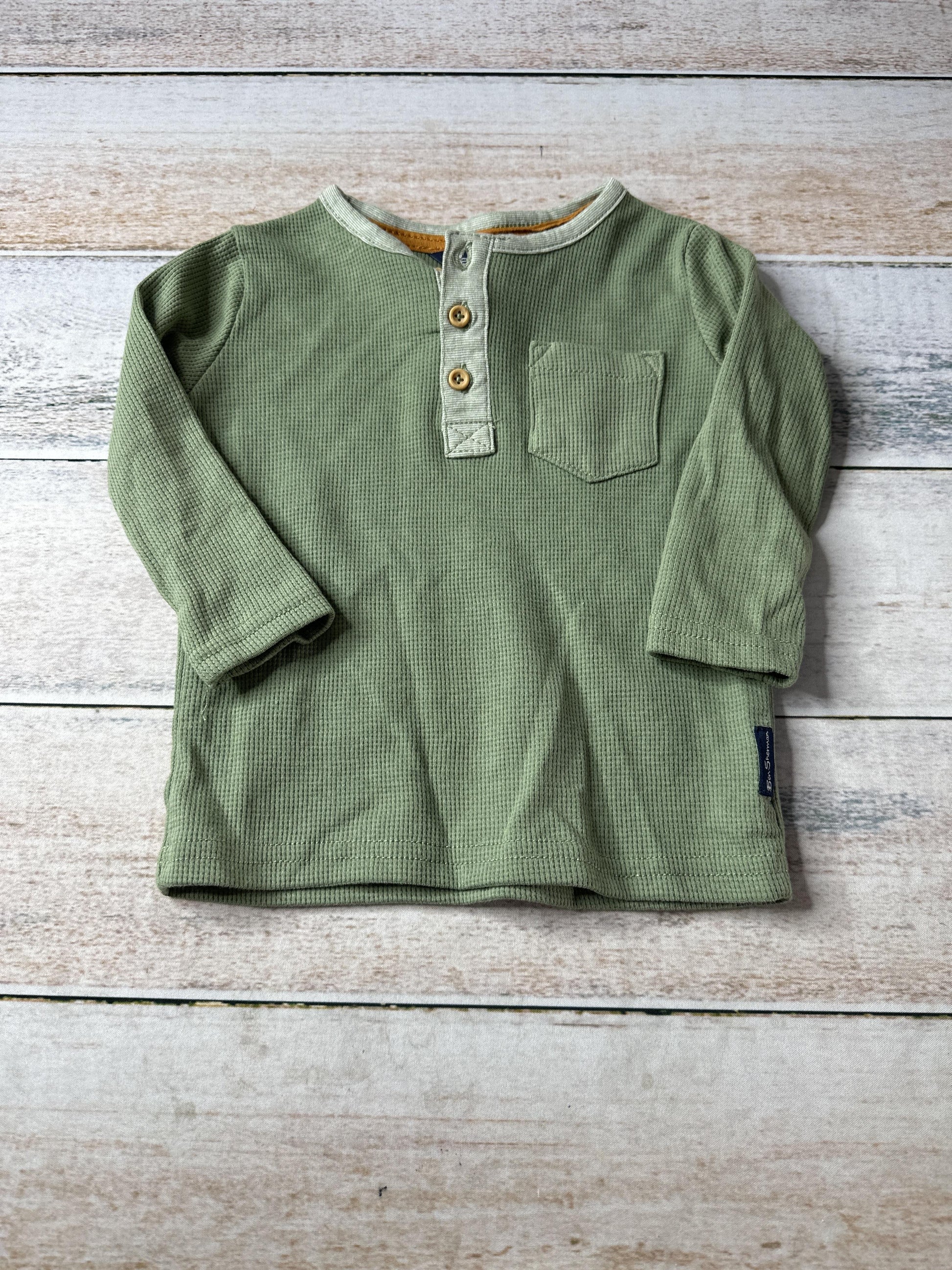 Ben Sherman Boys Forest Green Long Sleeve Shirt Size: 12 months Forest Green