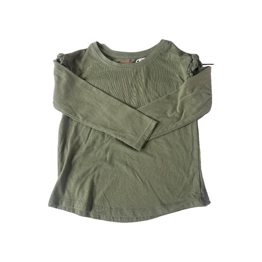 Girls Forest Green Long Sleeve Shirt Size: 4T Forest Green