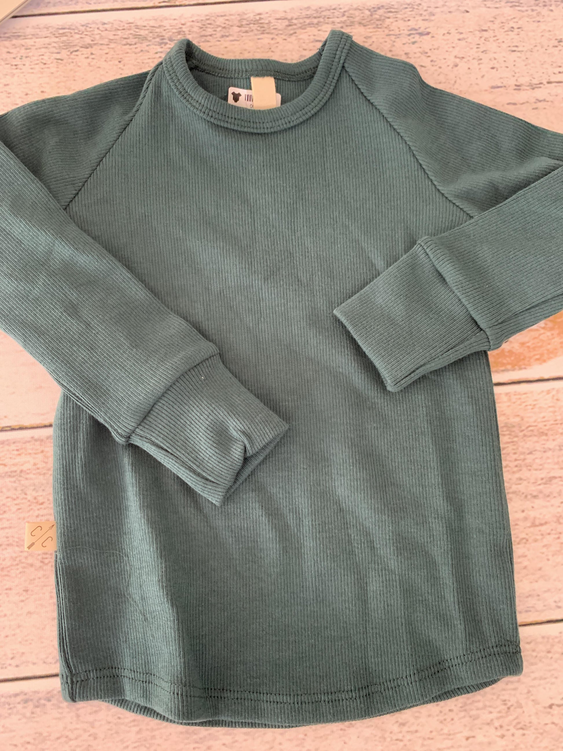 Childhoods Clothing Boys Forest Green Long Sleeve Shirt Size: 12-18 months Forest Green