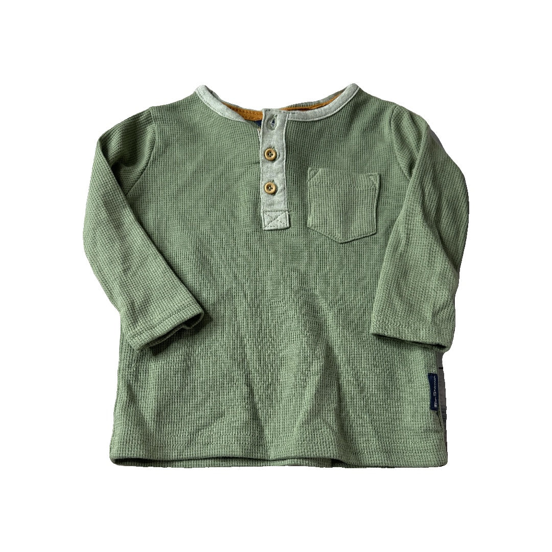 Ben Sherman Boys Forest Green Long Sleeve Shirt Size: 12 months Forest Green