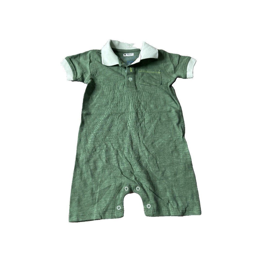 Rockets of Awesome Boys Forest Green Romper Size: 18-24 months Forest Green