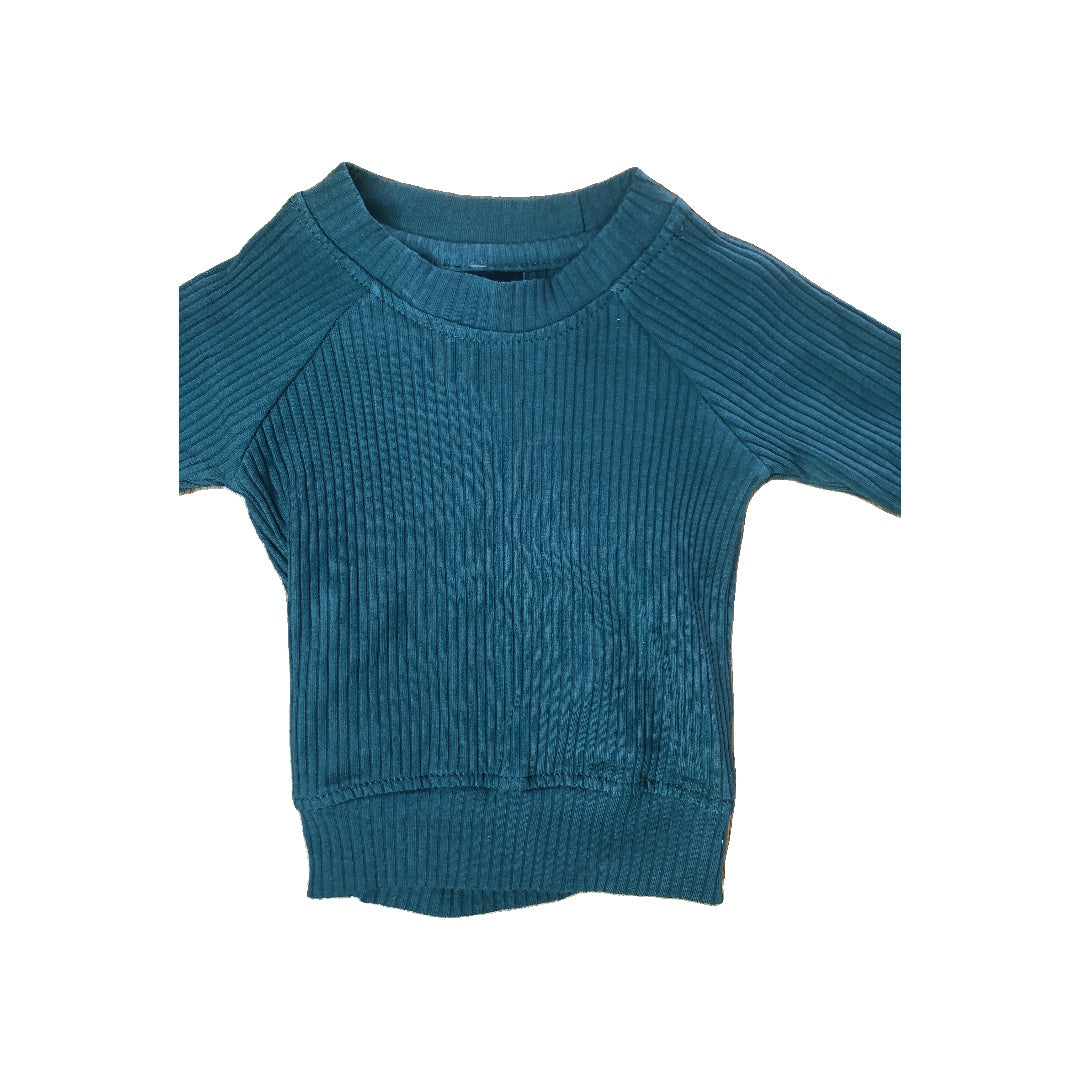 Forever French Girls Forest Green Sweater Size: 0-3 months Forest Green