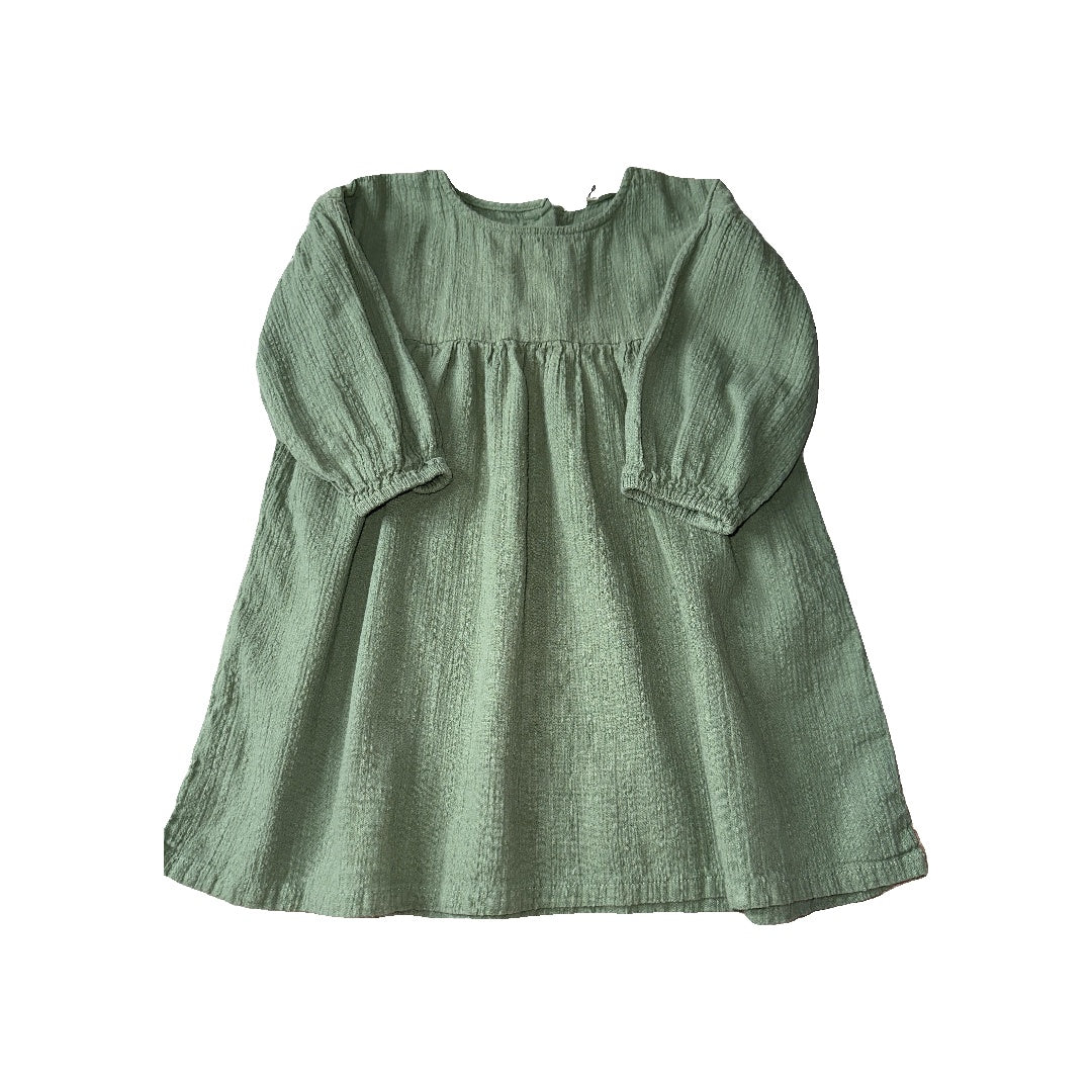 H&M Girls Forest Green Dress Size: 2T Forest Green