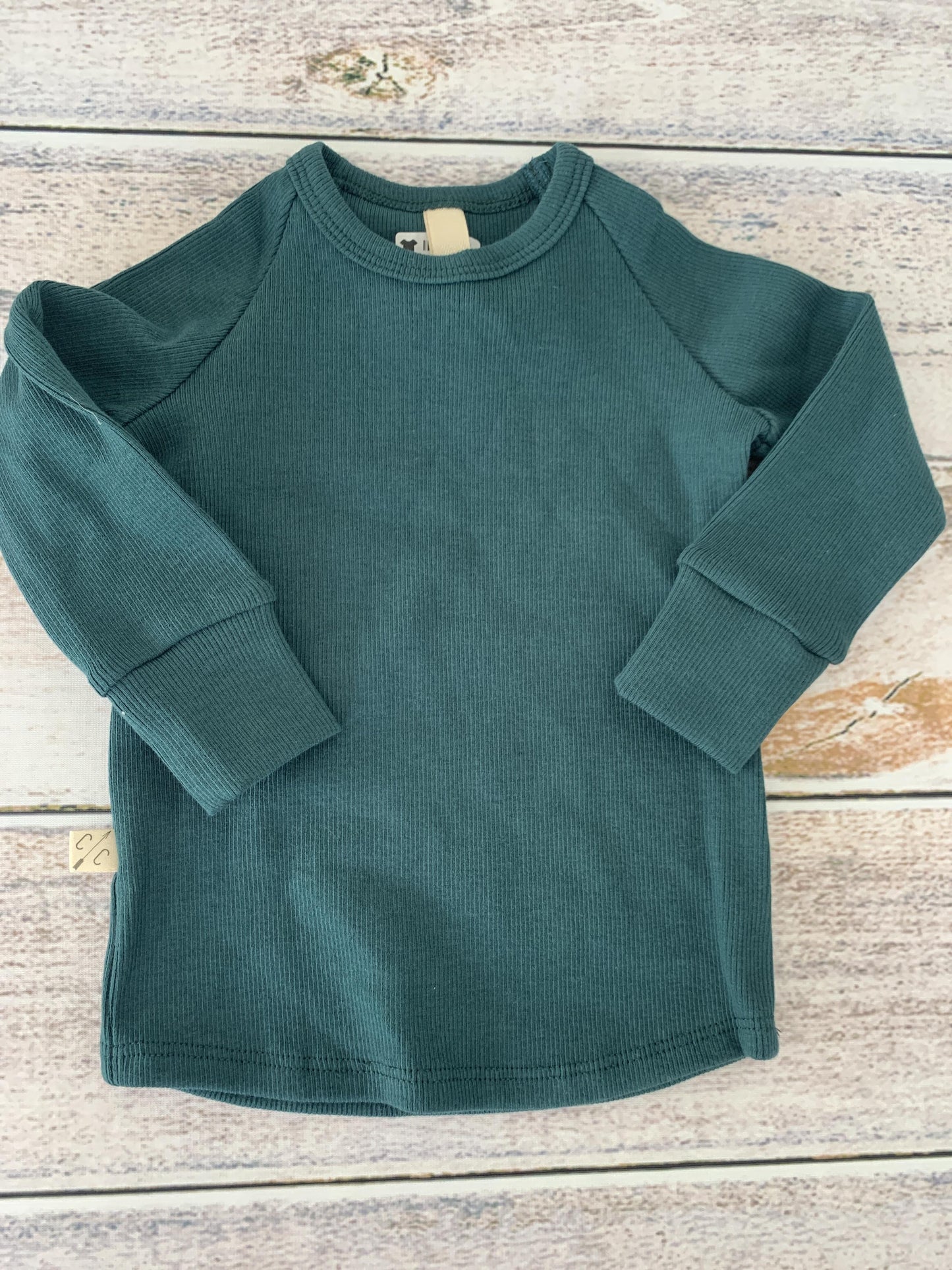 Childhoods Clothing Boys Forest Green Long Sleeve Shirt Size: 6-12 months Forest Green